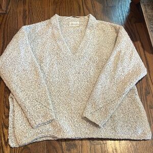 Urban outfitters heather grey v neck sweater with small slits on either side